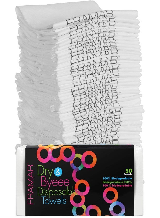 FRAMAR Biodegradable Salon Towels for Hair Stylist – Hair Towels for Women, Disposable Towel, Salon Towel, for Spa, Barber, Gym, Super Absorbent and Extra Soft – 50 Count - Image 1